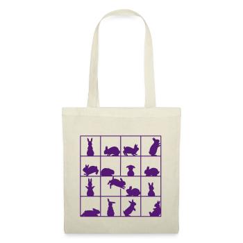 Lapin cube - Sac en tissu - nature - Devant