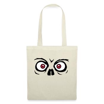 regarder horreur halloween effrayant boese visage tête - Sac en tissu - nature - Devant