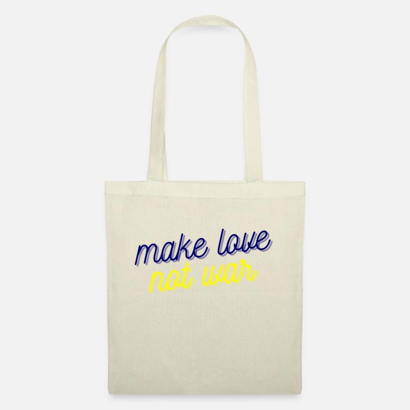 Make love not war - Design for Peace - Stoffbeutel - Natur