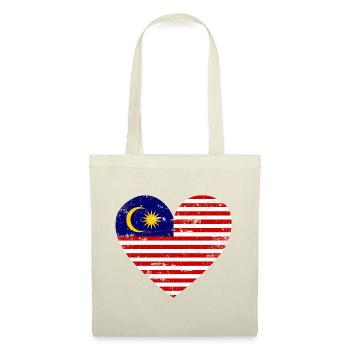Cœur de drapeau de Malaisie - Sac en tissu - nature - Devant