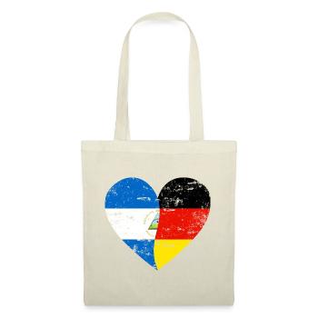 Nicaragua Germany Flag Heart - Tote Bag - nature - Front