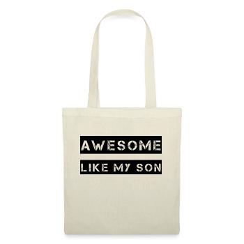 AWESOME LIKE MY SON Geschenk für Vater Mutter - Stoffbeutel - Natur - Vorne