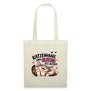Katzenhaare sind Glitzer des Alltags - Stoffbeutel - Natur - Vorne