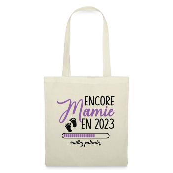 Encore Mamie 2023 Cadeau Future Grand Mère - Sac en tissu - nature - Devant