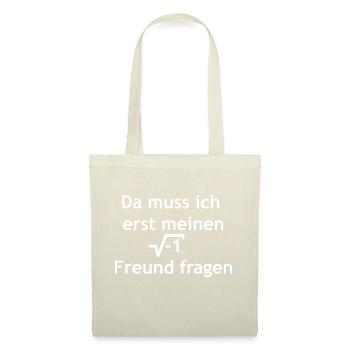 Nerd T-shirt imaginärer Freund - Stoffbeutel - Natur - Vorne