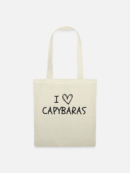 Ich liebe Capybaras - Stoffbeutel - Natur