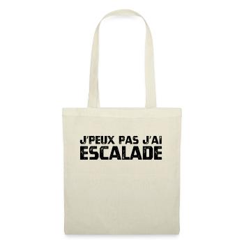 J’PEUX PAS J’AI ESCALADE - Sac en tissu - nature - Devant