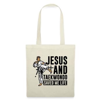 Jesus and Taekwondo saved me life - Stoffbeutel - Natur - Vorne