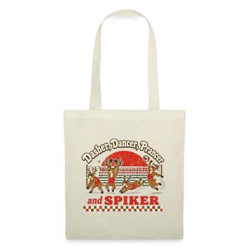 Volleyball Weihnachten Retro Rentiere Xmas Spiker - Stoffbeutel - Natur - Vorne