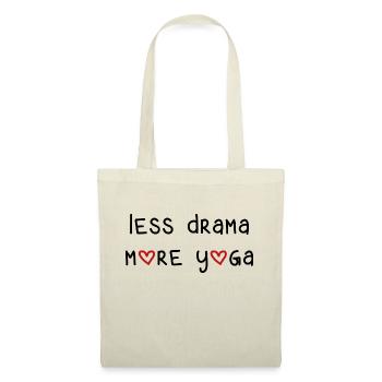 less drama more yoga sport fitness saying English - Tote Bag - nature - Front