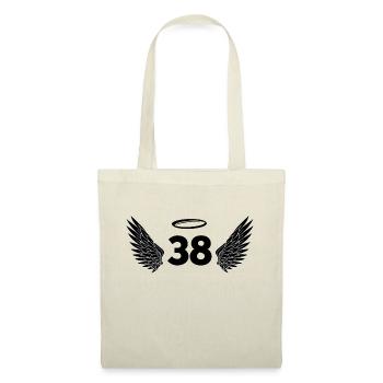 Number 38 Angel - 38th Birthday Wings - Tote Bag - nature - Front