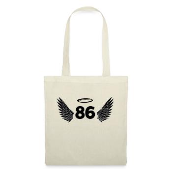 Number 86 Angel - 86th Birthday Wings - Tote Bag - nature - Front