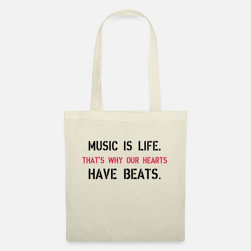 Music Is Life - Stoffbeutel - Natur