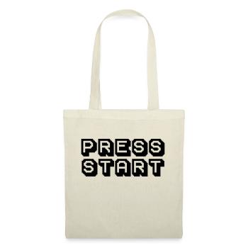 Press Start Arcade Pixelart Design - Sac en tissu - nature - Devant