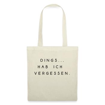 lustiger Spruch Schrift verrgessen Sommer Sonne - Stoffbeutel - Natur - Vorne