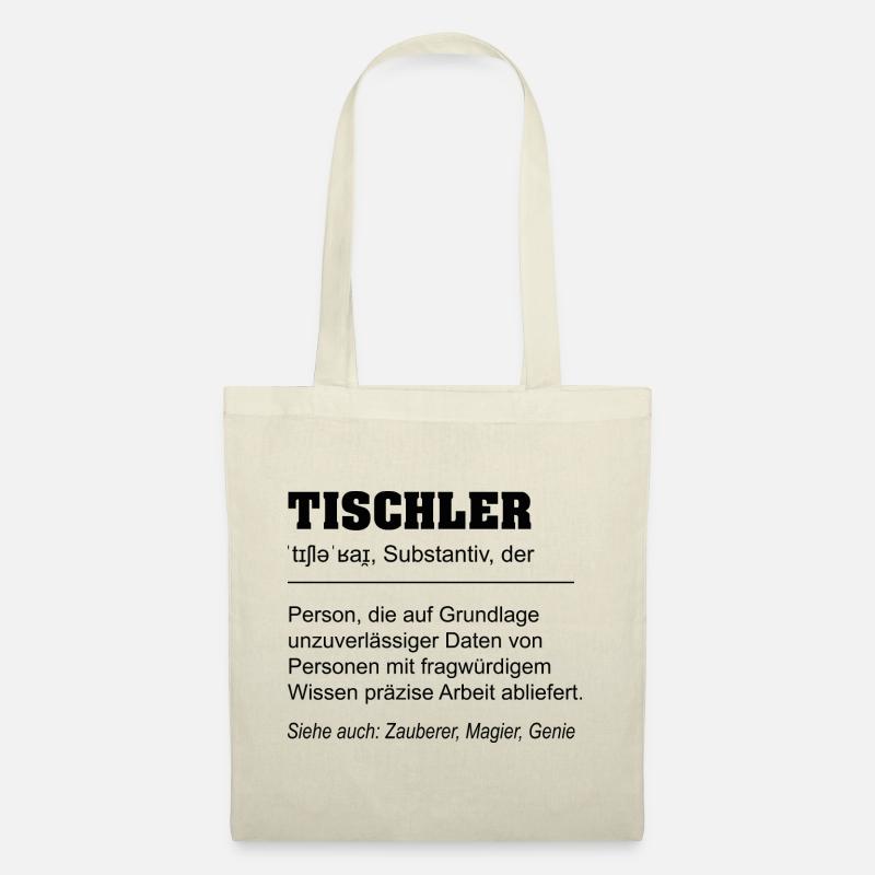 Lustige Definition Beruf Tischler - Stoffbeutel - Natur