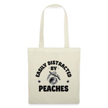 Facilement distrait par les pêches noires - Sac en tissu - nature - Devant