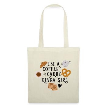 Café et glucides genre fille - Sac en tissu - nature - Devant