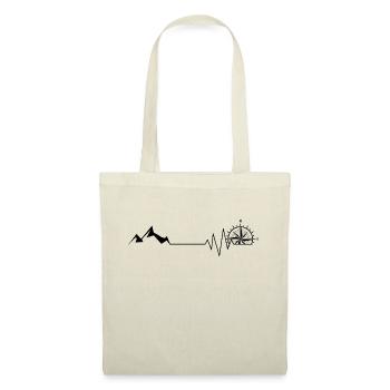 Heartbeat - Compass - Mountain - (2) - Tote Bag - nature - Front