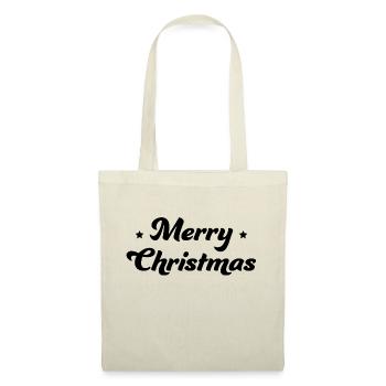 Merry Christmas asterisk black - Tote Bag - nature - Front
