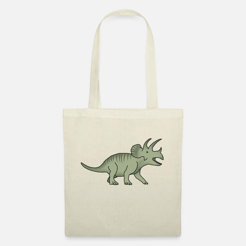 Triceratops Design - Dinosaurier - Stoffbeutel - Natur
