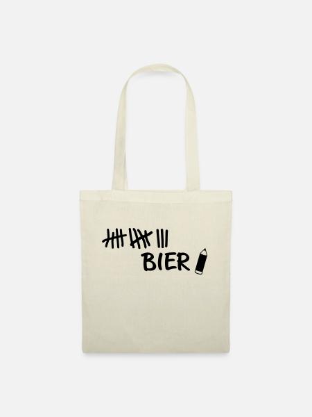 Striche - Bier Stift - Stoffbeutel - Natur