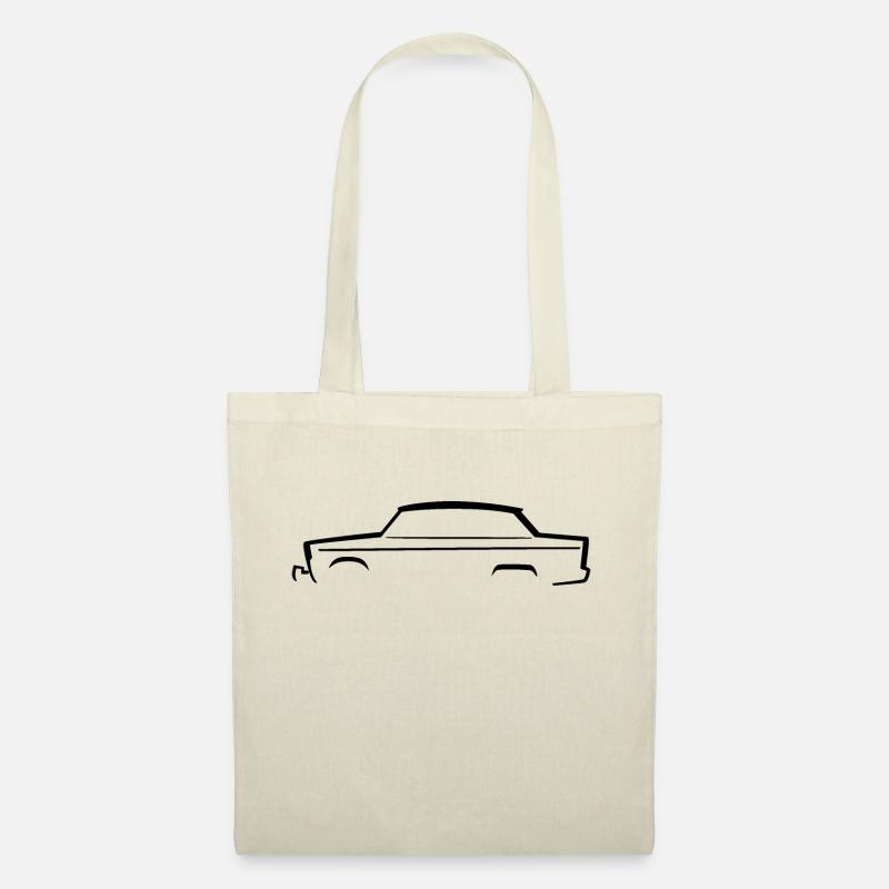 Car-Silhouette | Oldtimer | Trapez - Stoffbeutel - Natur