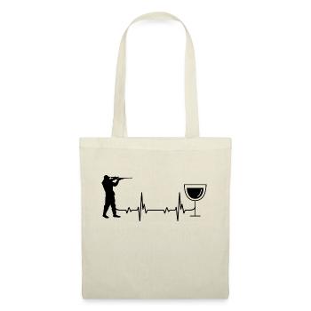 Heartbeat-Wein und Jagd - (2) - Stoffbeutel - Natur - Vorne