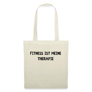 Fitness ist Therapie - Stoffbeutel - Natur - Vorne