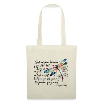 Conception de la citation de la liberté de Virginia Woolf - Sac en tissu - nature - Devant