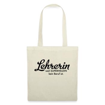 Lehrerin - Stoffbeutel - Natur - Vorne