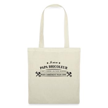 papa bricoleur - Sac en tissu - nature - Devant