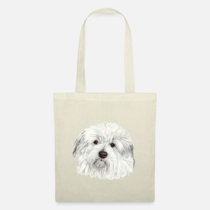 Coton-de-Tulear - Stoffbeutel - Natur