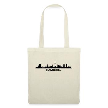 Skyline Hamburg Name - Stoffbeutel - Natur - Vorne