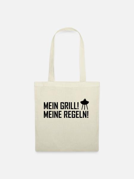 mein grill meine regeln - Stoffbeutel - Natur