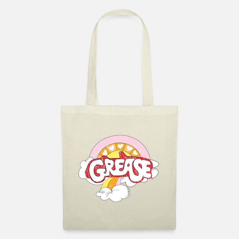 Grease Logo In Pastellfarben Mit Regenbogen - Stoffbeutel - Natur