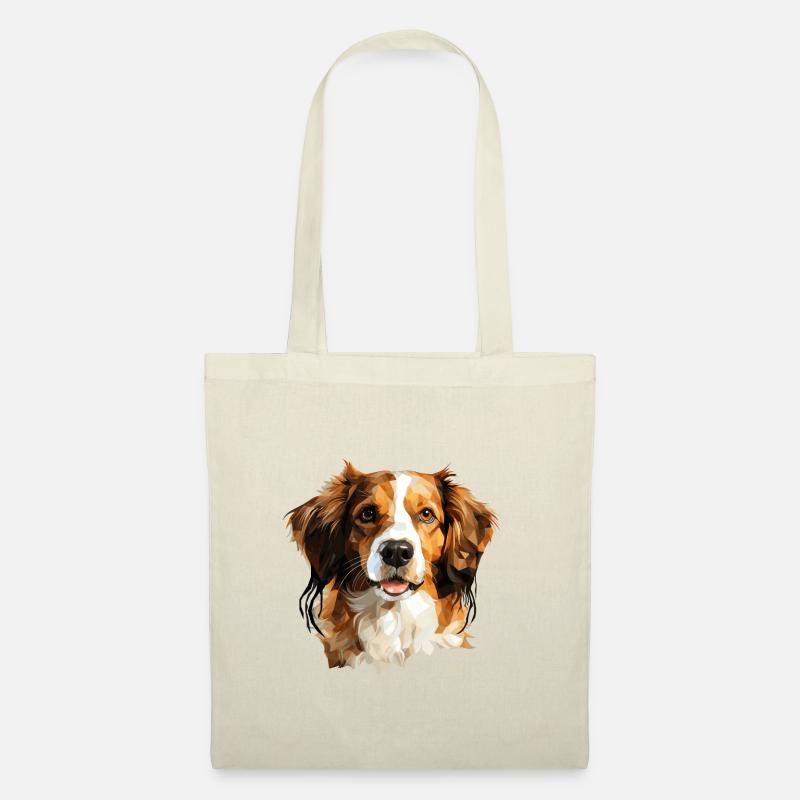 Kooikerhondje im Polygon Style - Stoffbeutel - Natur