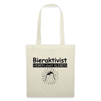 Bieraktivist, heben statt kleben | Bier, grillen - Stoffbeutel - Natur - Vorne