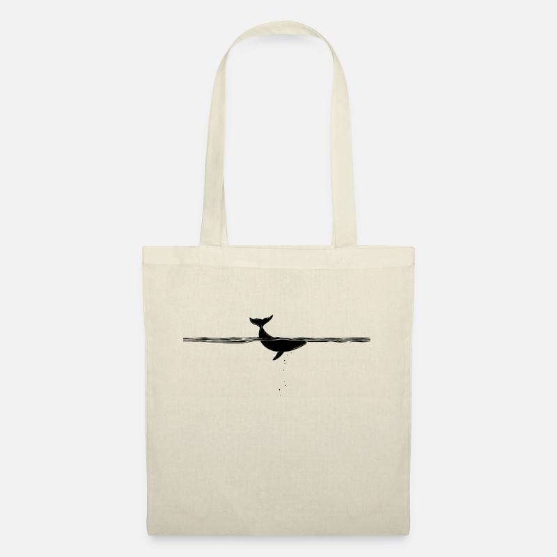 Queue de baleine 2 - Noir - Sac en tissu - nature