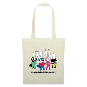 Simon Super Bunny avec sa bande de Super Bunny - Sac en tissu - nature - Devant