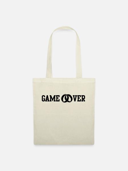 game over wedding rings - Stoffbeutel - Natur