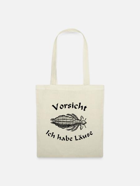 Vorsicht ich habe Läuse - Stoffbeutel - Natur