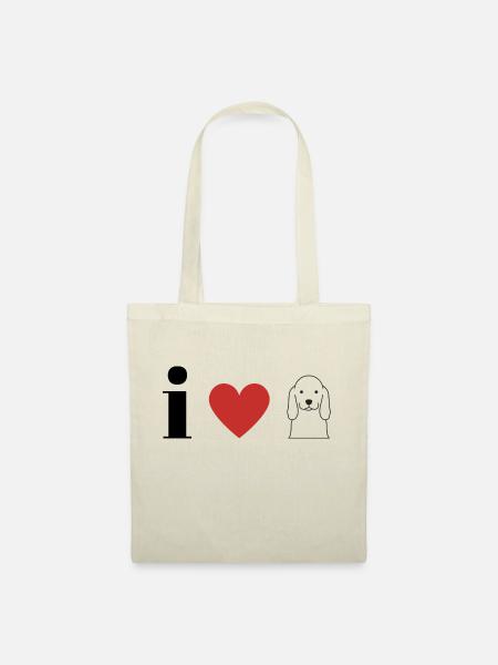 I love Dogs - Stoffbeutel - Natur