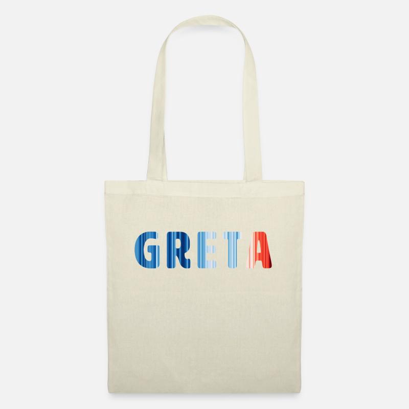Greta | Warming Stripes - Stoffbeutel - Natur