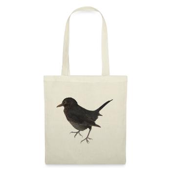 Amsel - Stoffbeutel - Natur - Vorne