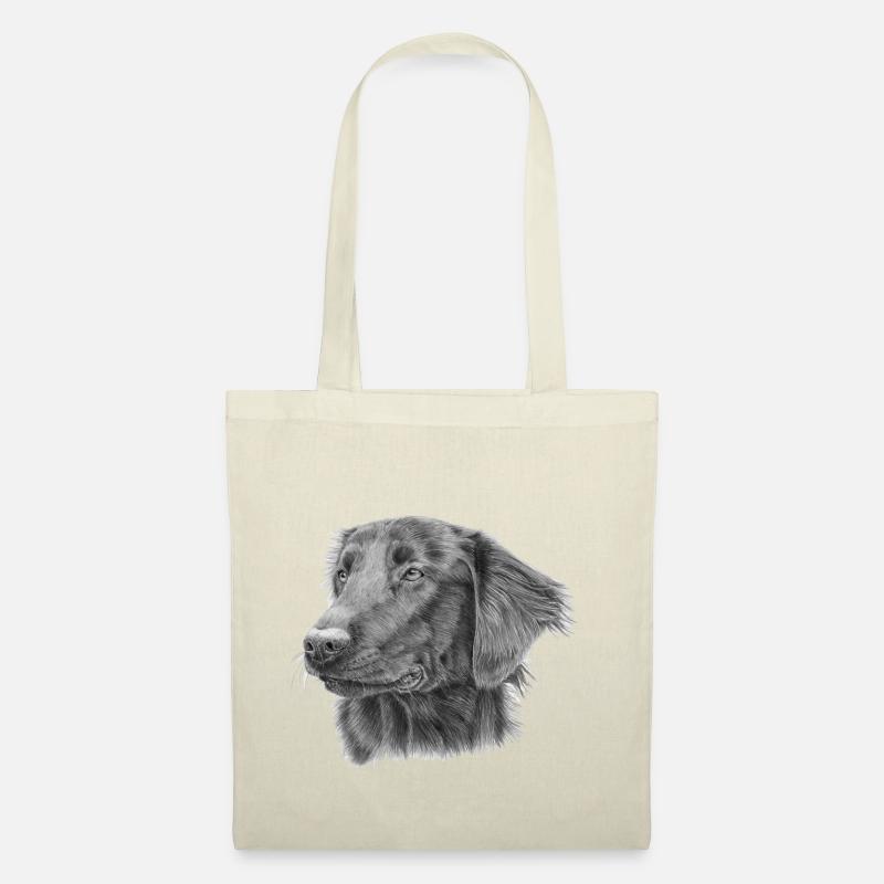 flatcoated retriever bw - Tote Bag - nature