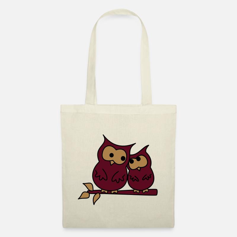 owls in love - Stoffbeutel - Natur