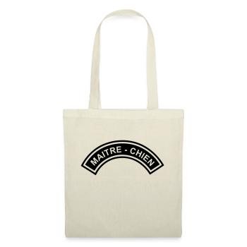 Ecusson Maitre-Chien demilune - Sac en tissu - nature - Devant
