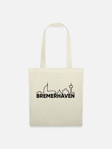 Bremerhaven mit Skyline - Stoffbeutel - Natur
