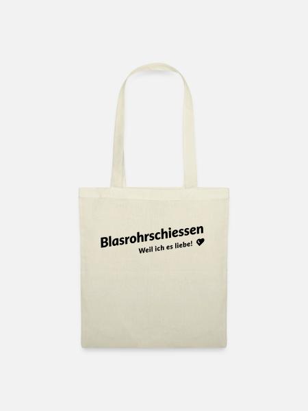 Blasrohrschiessen - Liebe - Stoffbeutel - Natur